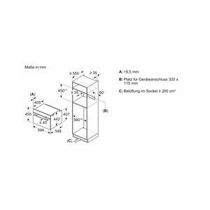 Bosch CMG7241B1 Kompakt Kombi Mikrowelle 230V