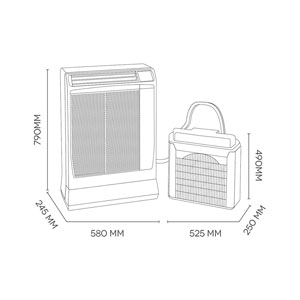 Kibernetik ECO 13 mobiles Split Klimagerät mit WiFi