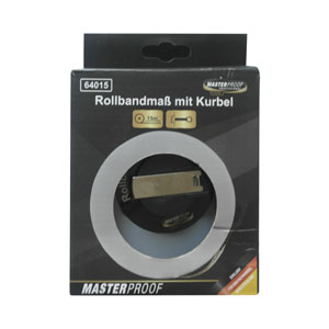 Masterproof Rollbandmass mit Kurbel 15m