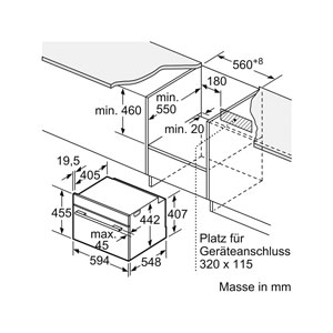 Bosch CMG7241B1 Kompakt Kombi Mikrowelle 230V