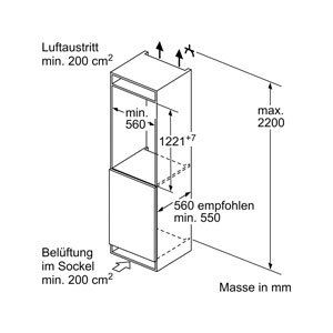 Siemens KI42LADD1H Einbau-Kühlschrank