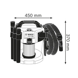 Bosch GAS 18V-10 L Akku-Staubsauger Solo inkl. Zubehör