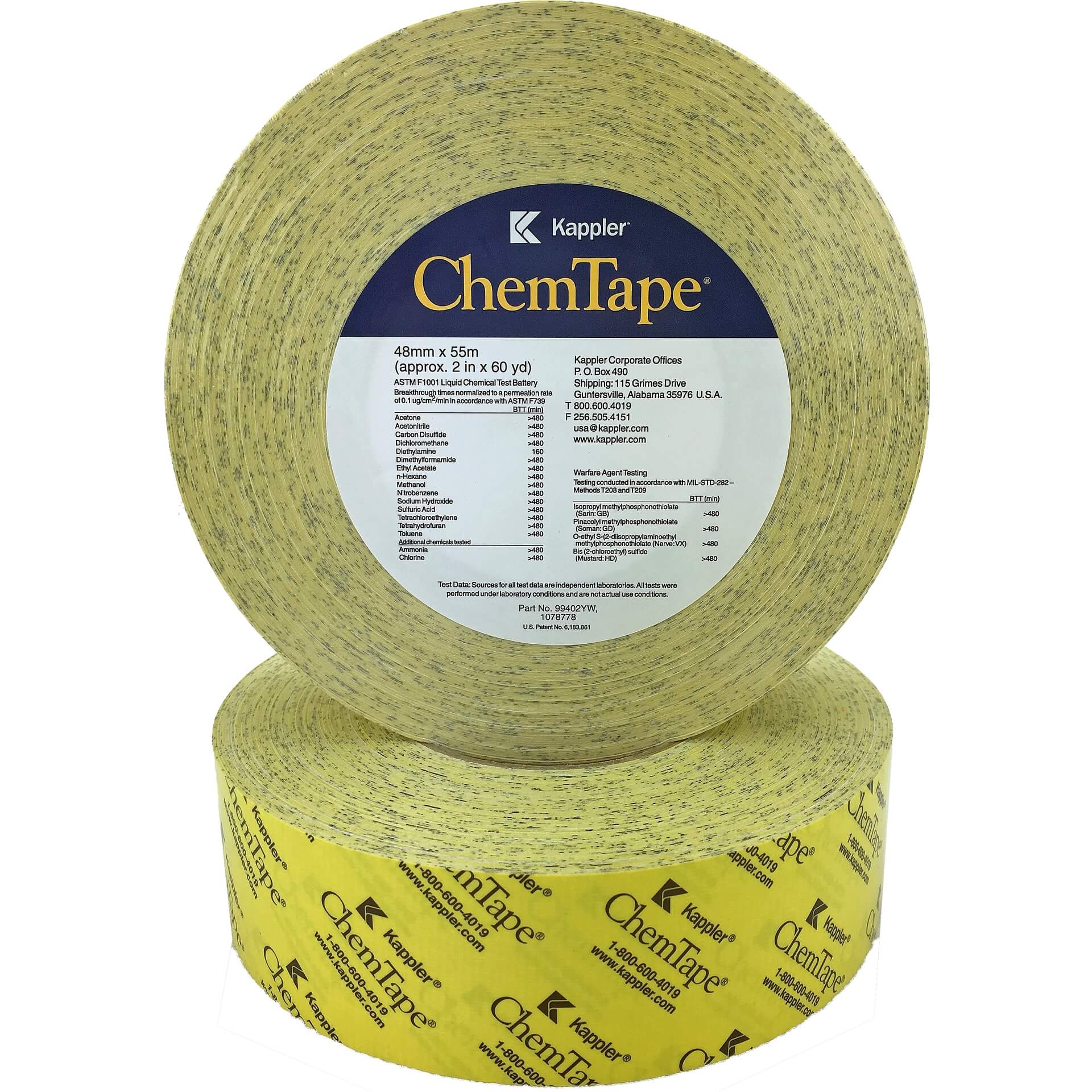 ASATEX Spezialklebeband Chem-Tape® - Grösse 55 m x 5 cm