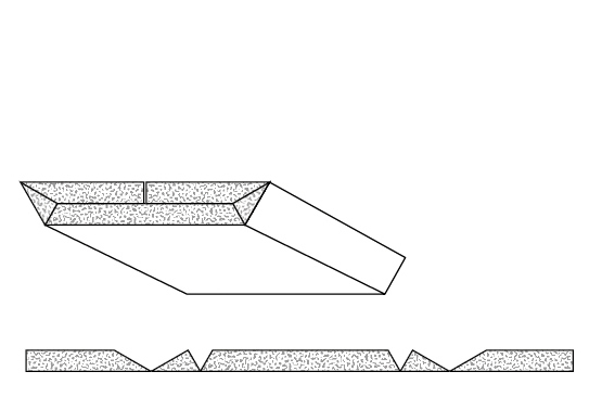 Rigips Faltelemente, 4 x V-Fräsung, unverleimt - RB 12,5