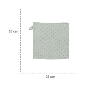 roba Organic Waschlappen 5er Set frosty green