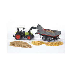 Bruder Claas Nectis 267 F mit Frontlader & Anhänger