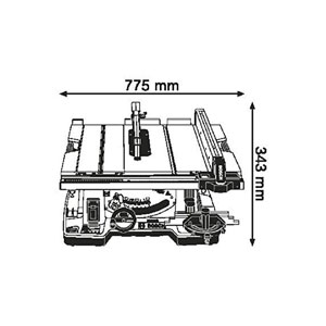 Bosch GTS10XC Professional Tischkreissäge (0601B30400) ohne Untergestell
