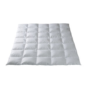 Ganzjahres Duvet - Batist (100% Baumwolle) -Neue, reine, grossflockige Gänsedaunen weiss