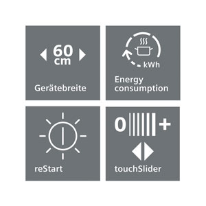 Siemens ET645FNP1C Glaskeramik Kochstellen 60 cm Facetten design