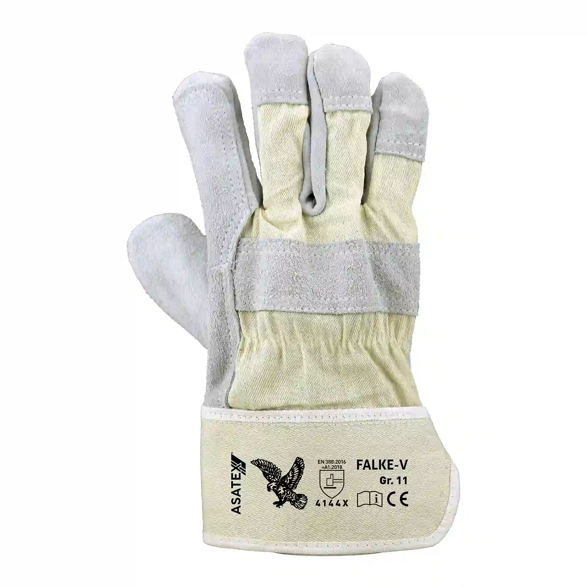 ASATEX Rindspaltleder-Handschuh FALKE-V - Grösse 11