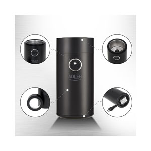 Adler Kaffeemühle schwarz