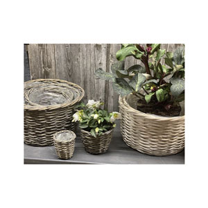 Schneider Korbwaren Blumenkorb Weide weiss Ø 15cm