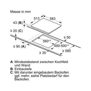 Bosch NKE645GA2C Kochfeld, herdgesteuert