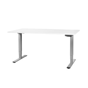 Contini höhenverstellbarer Bürotisch 1.8x0.8m weiss / Gestell grau RAL 7045